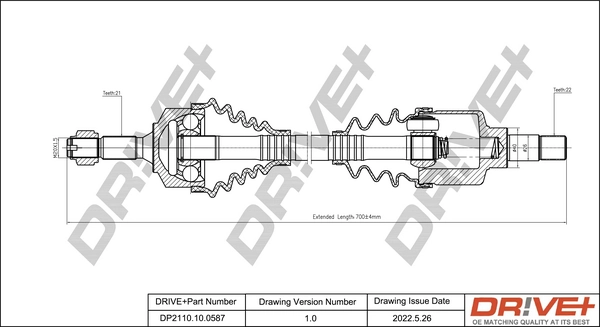 Drive Shaft DP2110.10.0587