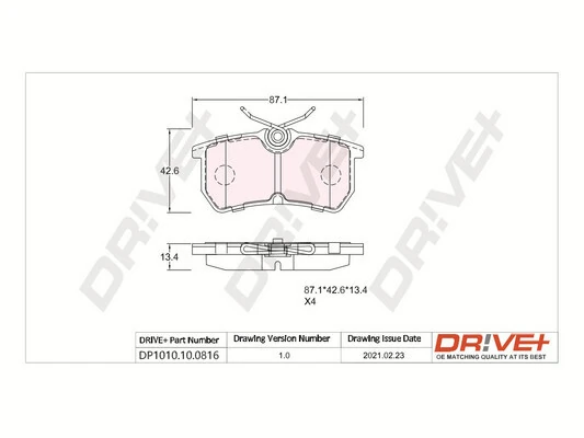 Brake Pad Set, disc brake DP1010.10.0816