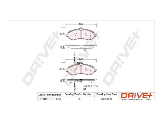 Brake Pad Set, disc brake DP1010.10.1124