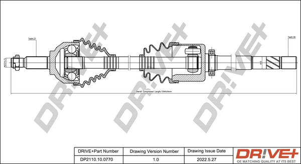 Drive Shaft DP2110.10.0770