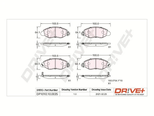 Brake Pad Set, disc brake DP1010.10.0835