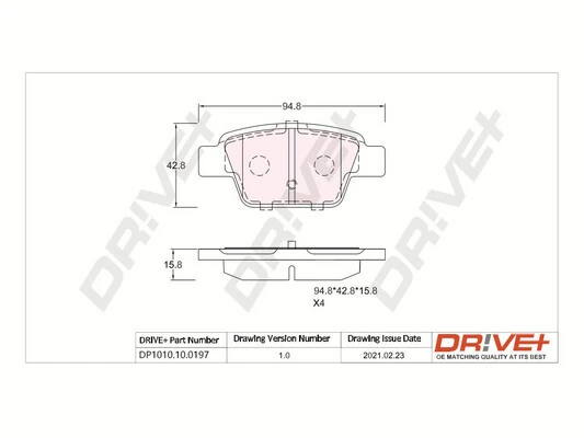 Brake Pad Set, disc brake DP1010.10.0197
