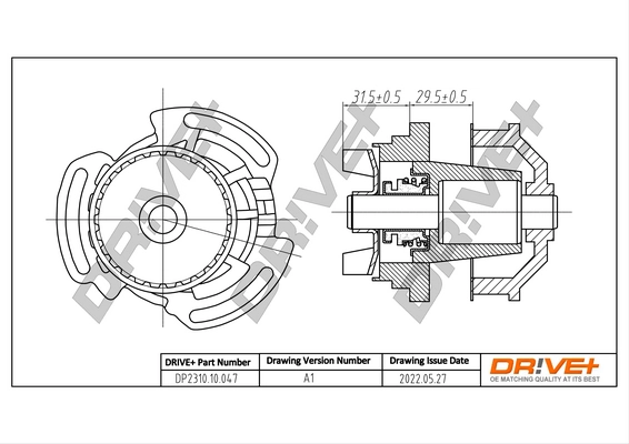 Water Pump, engine cooling DP2310.10.047