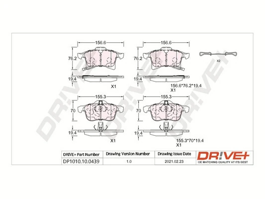 Brake Pad Set, disc brake DP1010.10.0439