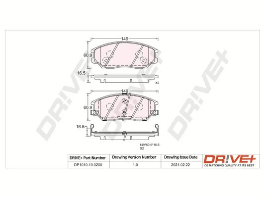 Brake Pad Set, disc brake DP1010.10.0200