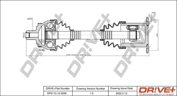 Drive Shaft DP2110.10.0039