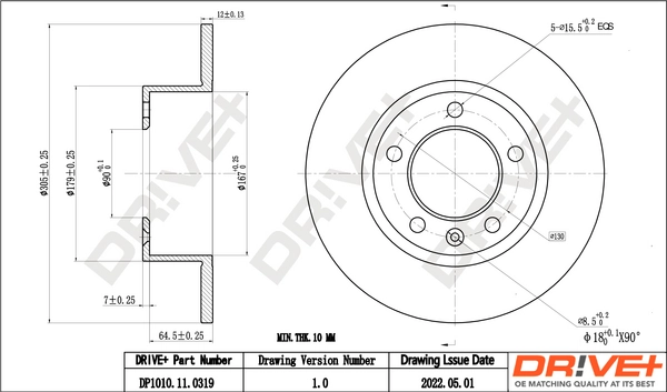 Brake Disc DP1010.11.0319
