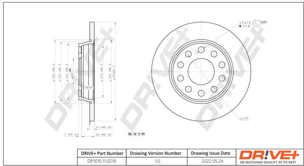 Brake Disc DP1010.11.0219