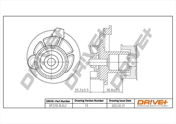 Water Pump, engine cooling DP2310.10.042