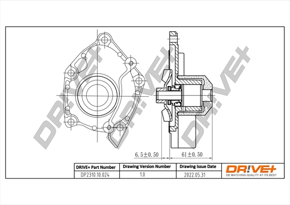 Water Pump, engine cooling DP2310.10.024