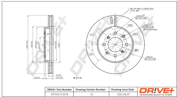 Brake Disc DP1010.11.0578
