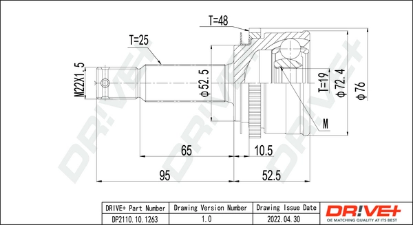 Joint Kit, drive shaft DP2110.10.1263