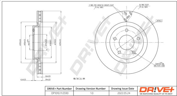 Brake Disc DP1010.11.0590