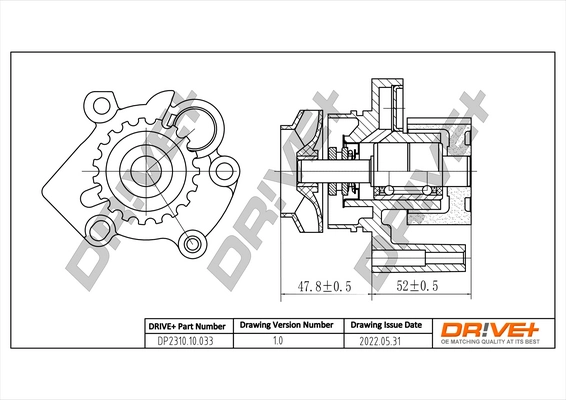 Water Pump, engine cooling DP2310.10.033