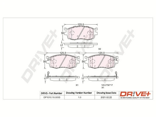Brake Pad Set, disc brake DP1010.10.0093