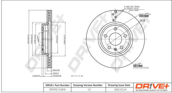 Brake Disc DP1010.11.0619