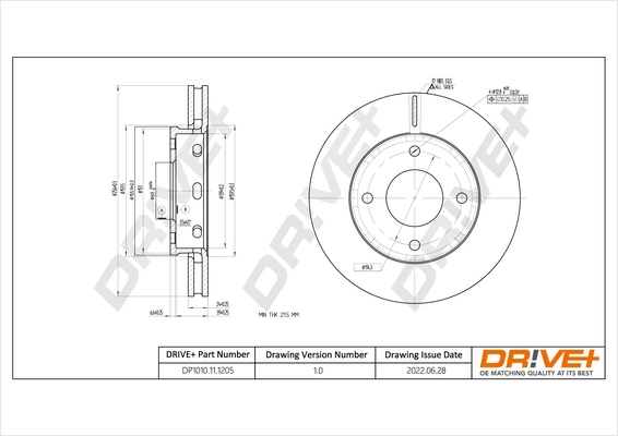 Brake Disc DP1010.11.1205