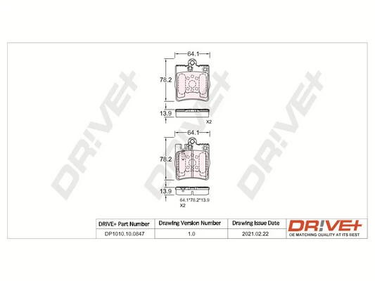 Brake Pad Set, disc brake DP1010.10.0847
