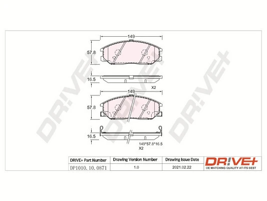 Brake Pad Set, disc brake DP1010.10.0871