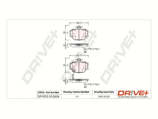 Brake Pad Set, disc brake DP1010.10.0604
