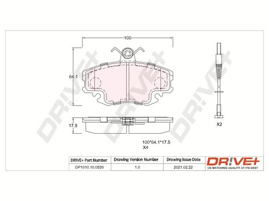 Brake Pad Set, disc brake DP1010.10.0539