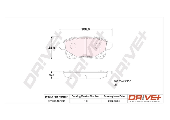 Brake Pad Set, disc brake DP1010.10.1245