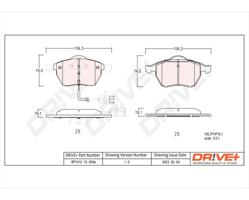 Brake Pad Set, disc brake DP1010.10.0966