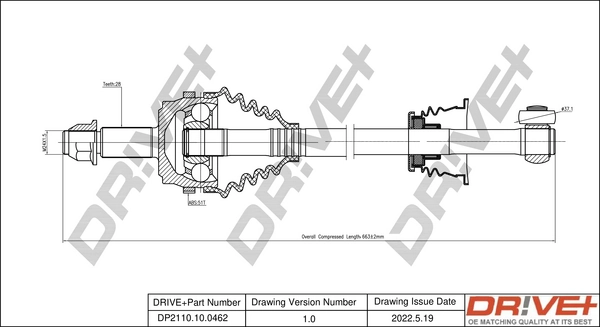 Drive Shaft DP2110.10.0462