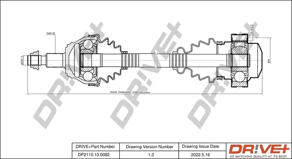Drive Shaft DP2110.10.0082