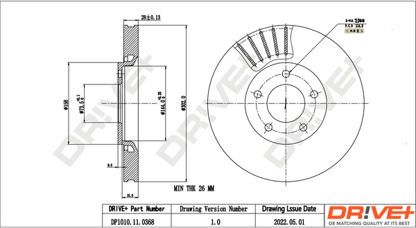 Brake Disc DP1010.11.0368