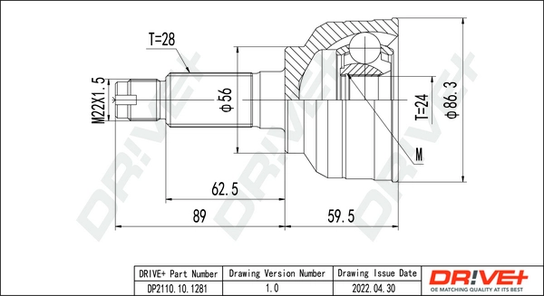 Joint Kit, drive shaft DP2110.10.1281