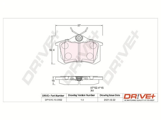 Brake Pad Set, disc brake DP1010.10.0952