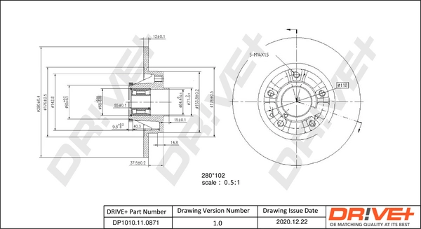 Brake Disc DP1010.11.0871