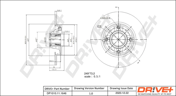 Brake Disc DP1010.11.1646