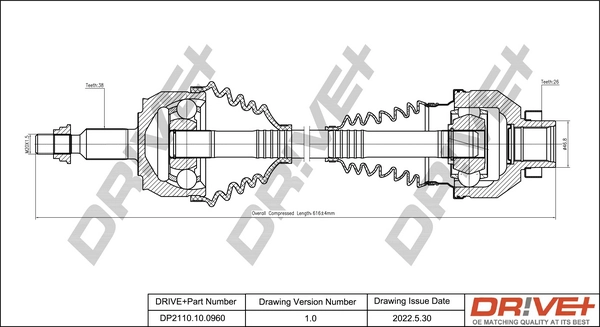 Drive Shaft DP2110.10.0960
