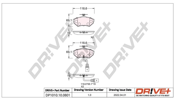 Brake Pad Set, disc brake DP1010.10.0801