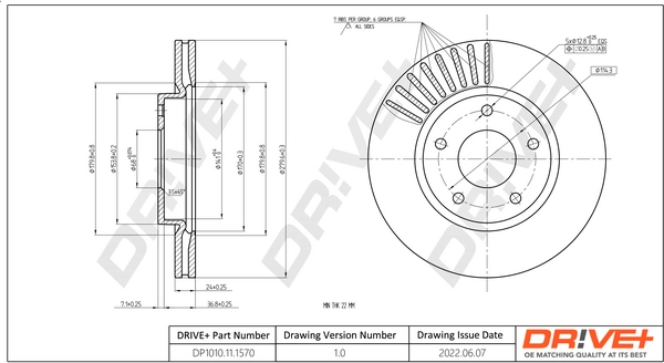 Brake Disc DP1010.11.1570