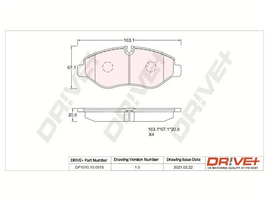 Brake Pad Set, disc brake DP1010.10.0915