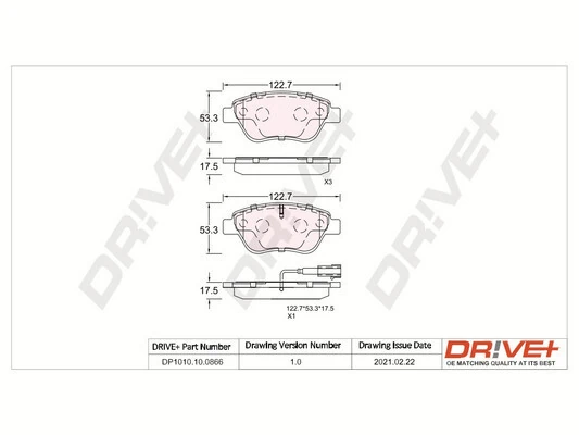 Brake Pad Set, disc brake DP1010.10.0866