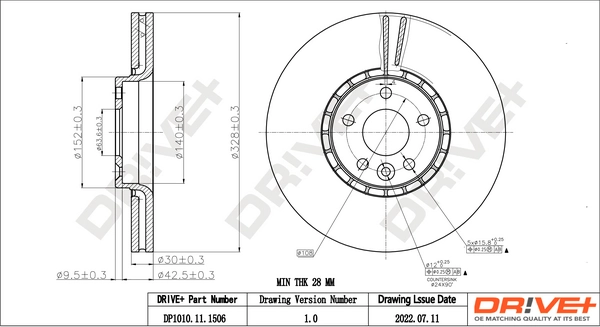 Brake Disc DP1010.11.1506