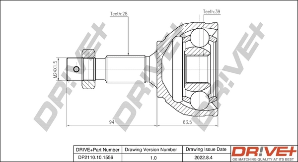 Joint Kit, drive shaft DP2110.10.1556
