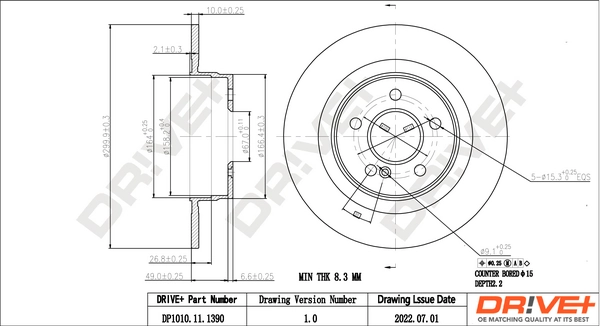 Brake Disc DP1010.11.1390