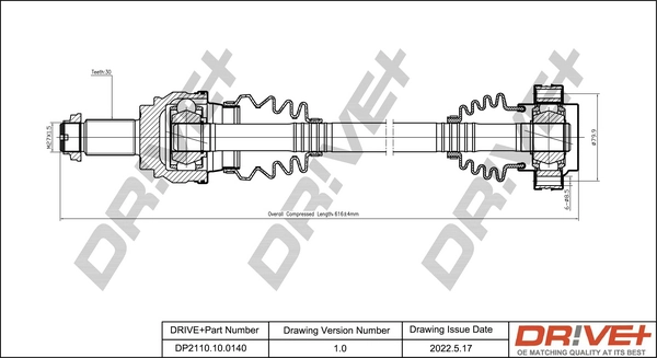 Drive Shaft DP2110.10.0140
