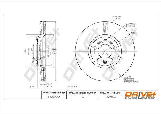 Brake Disc DP1010.11.0544