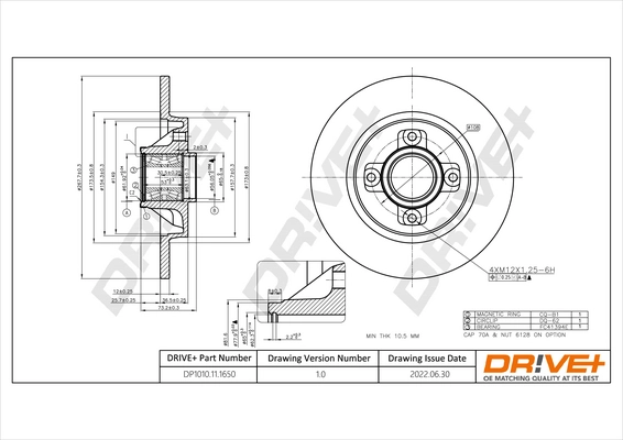 Brake Disc DP1010.11.1650