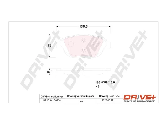 Brake Pad Set, disc brake DP1010.10.0730
