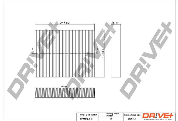 Filter, cabin air DP1110.12.0112