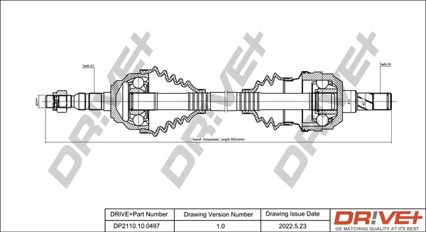 Drive Shaft DP2110.10.0497
