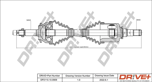 Drive Shaft DP2110.10.0909