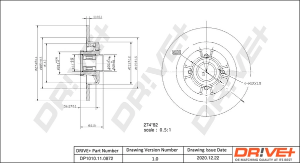 Brake Disc DP1010.11.0872